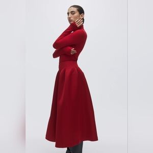 H&M Flared Satin Skirt